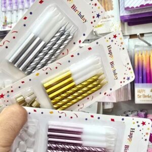 Set De Velas MIX x 6 Unidades con Portavela. Dorado, Plata o GoldRose.