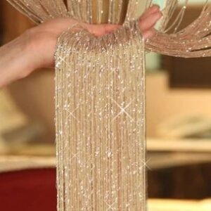 Cortina GLAM DE HILO NUDE Con Detalles de BRILLO