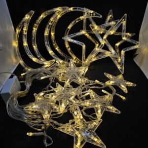 Cortina led con luna y estrellas