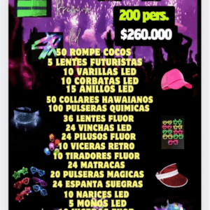 COMBO CARIOCA PARA 200 PERSONAS PREMIUM