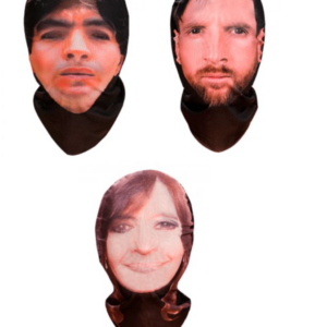 Mascara de tela leon, cristina,maradona, messi