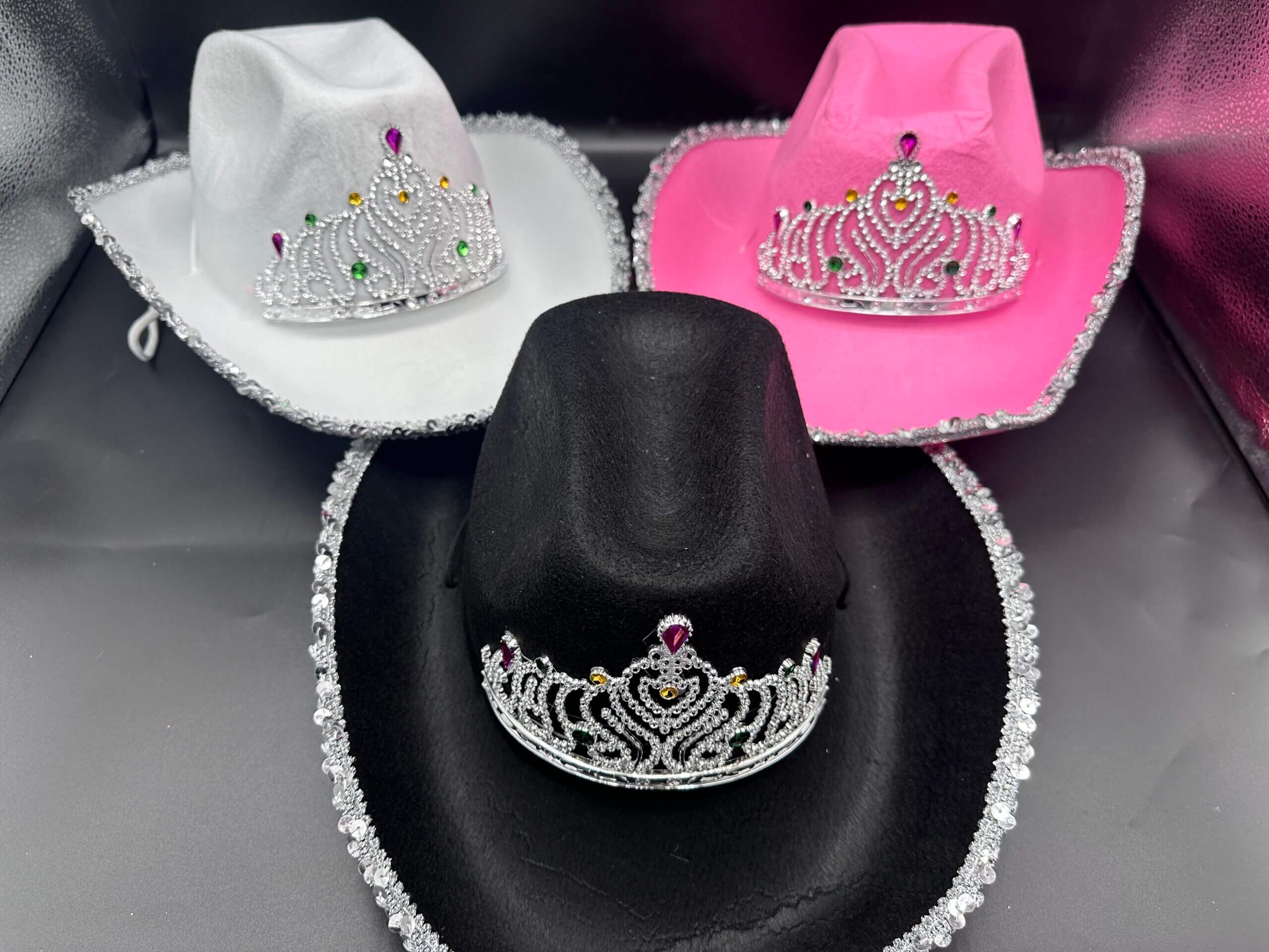 Sombrero Cowboy con borde de lentejuelas