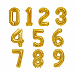 Globo número Dorado 16"