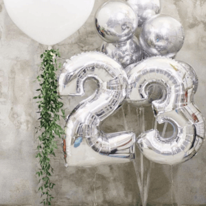 Globo número Plata 32"