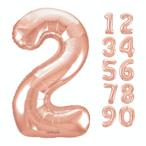 Globo número Rose Gold 16"