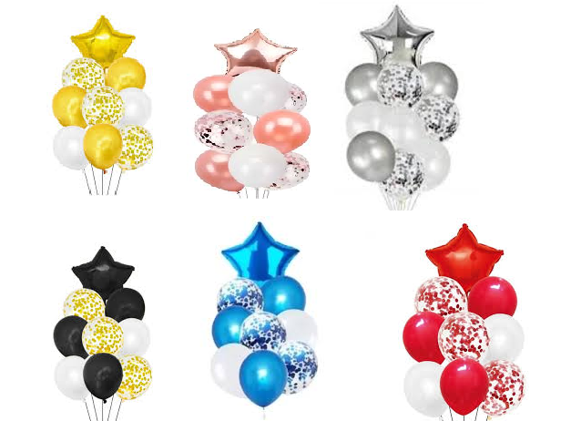SET DE GLOBOS 9 ballons con estrella