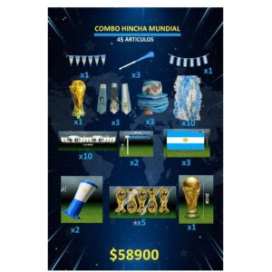 Combo hincha mundial 45 articulos
