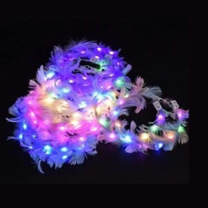 Corona con plumas LED