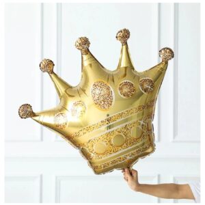 Globo grande corona dorada