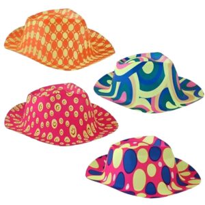 Gorro cowboy fluor estampado pack 12u