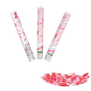 Lanza papel petalos rosas