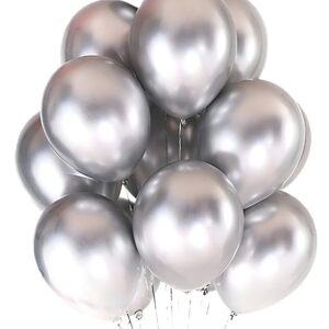 Globo latex cromados 12¨ pack 10u