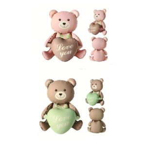 Globo oso san valentin pastel