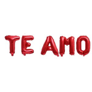 Globo frase te amo imprenta rojo