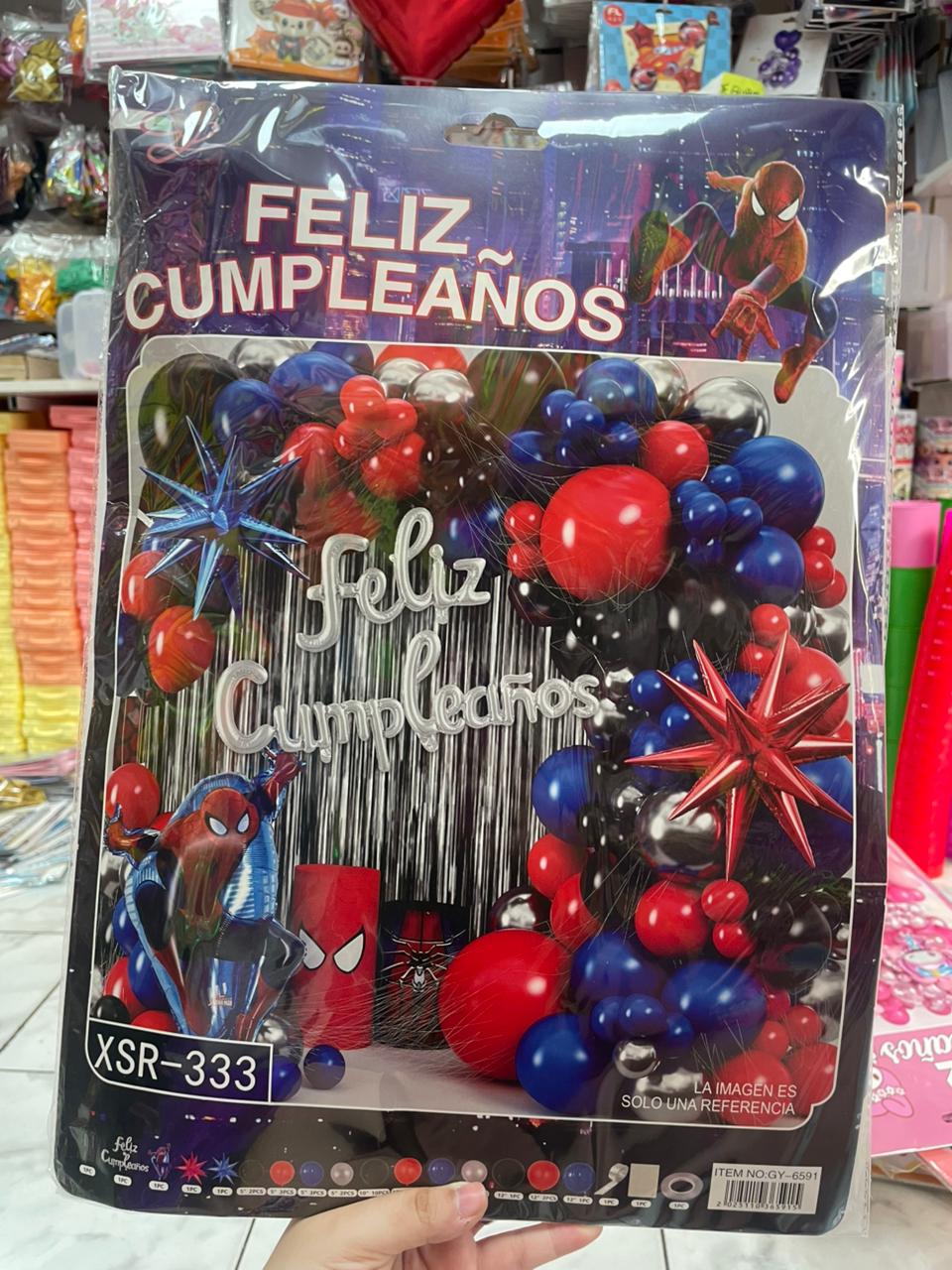 Set decoración kit cumpleaños Plimplim Hombre Araña - Imagen 2