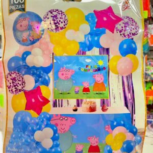 Set decoración kit cumpleaños Pepa Pig Helados