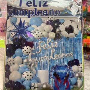 Set decoración kit cumpleaños Minecraf Futbol