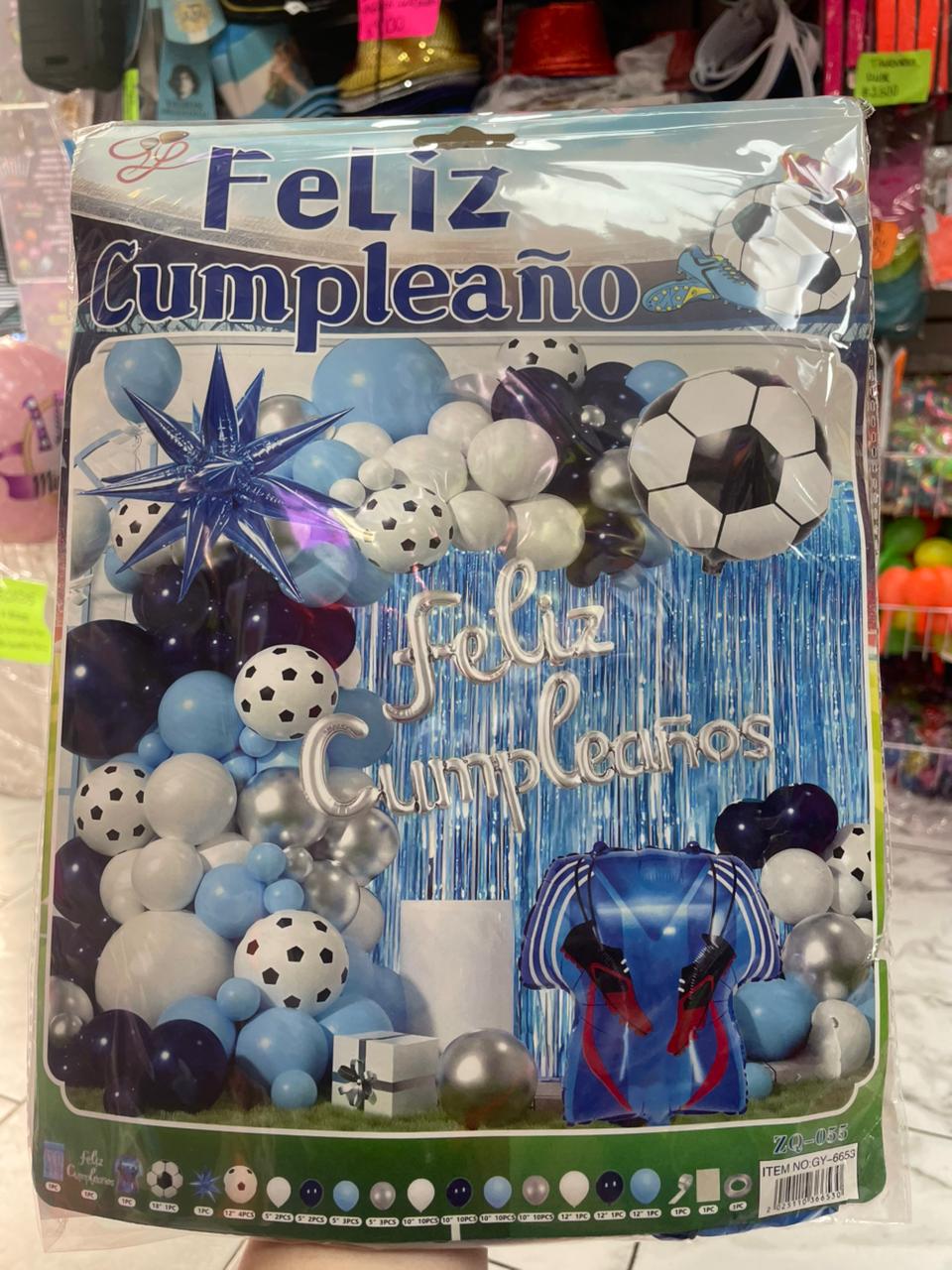 Set decoración kit cumpleaños Minecraf Futbol