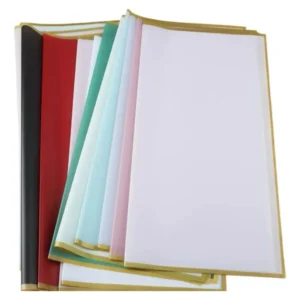 Papel Coraneo con borde dorado pack 20u