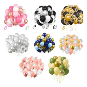 Set de 50 u. de globos de latex surtidos