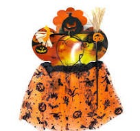 Set 3 Piezas Halloween Bruja Naranja