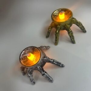 Vela led mano metalizada