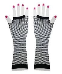 Guantes de Red Largos -Negro y Blanco