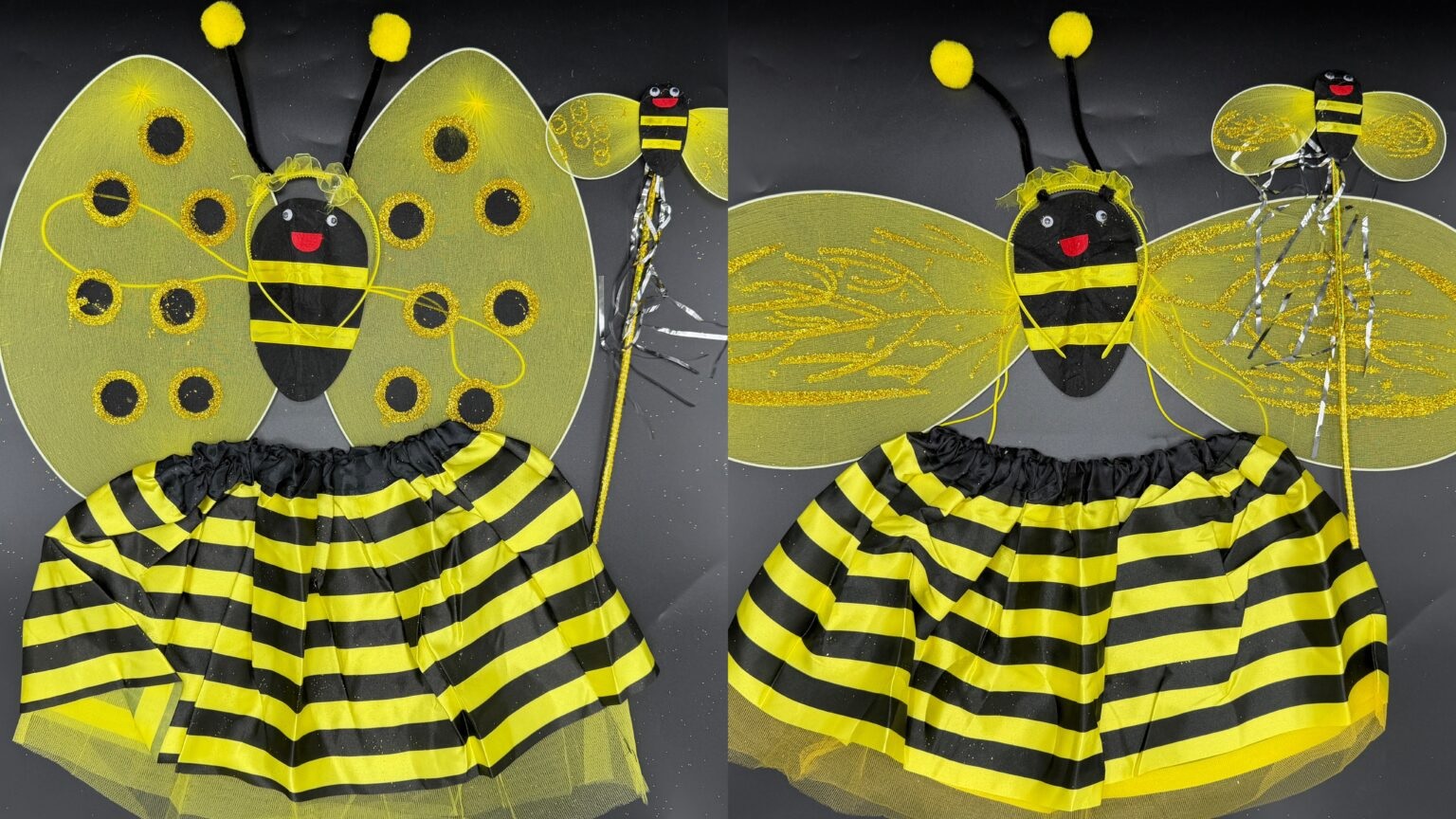 Set 4pcs Disfraz De Abeja Niñas